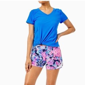 Lilly Pulitzer Shorts running Luxletic Ocean Trail High Tide Turtle Amazement